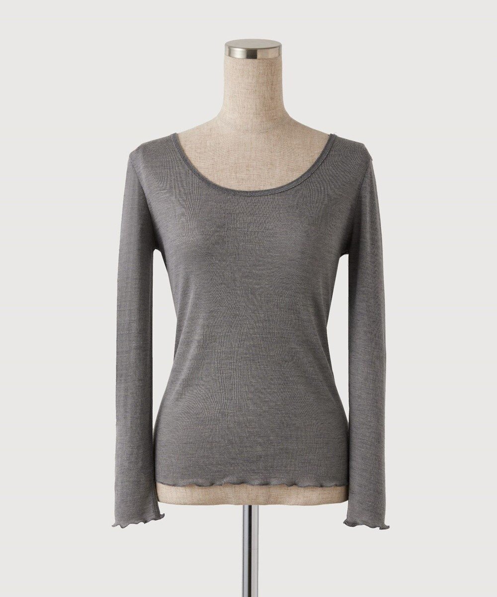 【トック/TOQUE】の〈大草直子さんアドバイザー〉【天然素材】アルパカシルクリブ ロングT インテリア・キッズ・メンズ・レディースファッション・服の通販 founy(ファニー) ファッション Fashion レディースファッション Fashion for Women トップス・カットソー Cut & Sew Tops ニット Knit Tops & Sweaters アンダー Underwear Essentials インナー Innerwear ベーシック Basic, Essential 別注 Limited Edition, Custom Order ロング Long, Long-Length A/W・秋冬 Autumn/Winter S/S・春夏 SS, Spring/Summer, Warm Season 夏 Summer グレー|ID: prp329100004670891 ipo3291000000034278357