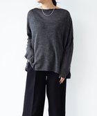 【トック/TOQUE】の〈大草直子さんアドバイザー〉【洗える/天然素材】アルパカシルクニット 長袖 オーバーサイズ チャコール|ID: prp329100004670894 ipo3291000000033767659