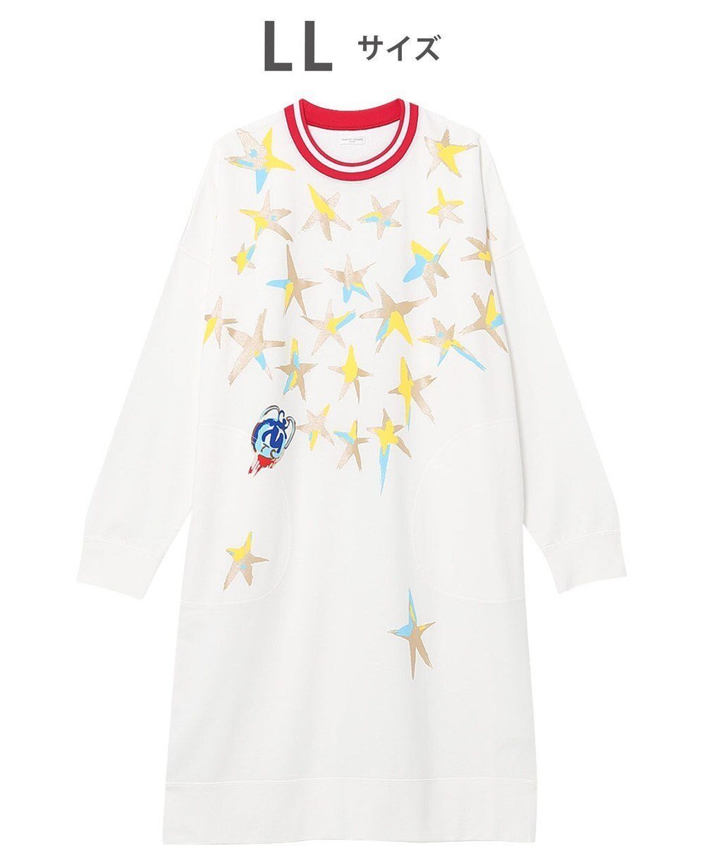 【ツモリチサト スリープ/tsumori chisato SLEEP】のツモリチサト チュニック 長袖 ルームウエア ミニ裏毛素材 レディース UNX565 /ワコール インテリア・キッズ・メンズ・レディースファッション・服の通販 founy(ファニー) 　ファッション　Fashion　レディースファッション　Fashion for Women　トップス・カットソー　Cut & Sew Tops　春　Spring　チュニック　Tunic, Long Top　長袖　Long Sleeve, Full Sleeve　ハンド　Hand, Handmade　パジャマ　Pajamas, Sleepwear　プリント　Print, Printed Pattern　ロング　Long, Long-Length　S/S・春夏　SS, Spring/Summer, Warm Season　夏　Summer　旅行　Travel　アイボリー|ID: prp329100004670901 ipo3291000000033767687