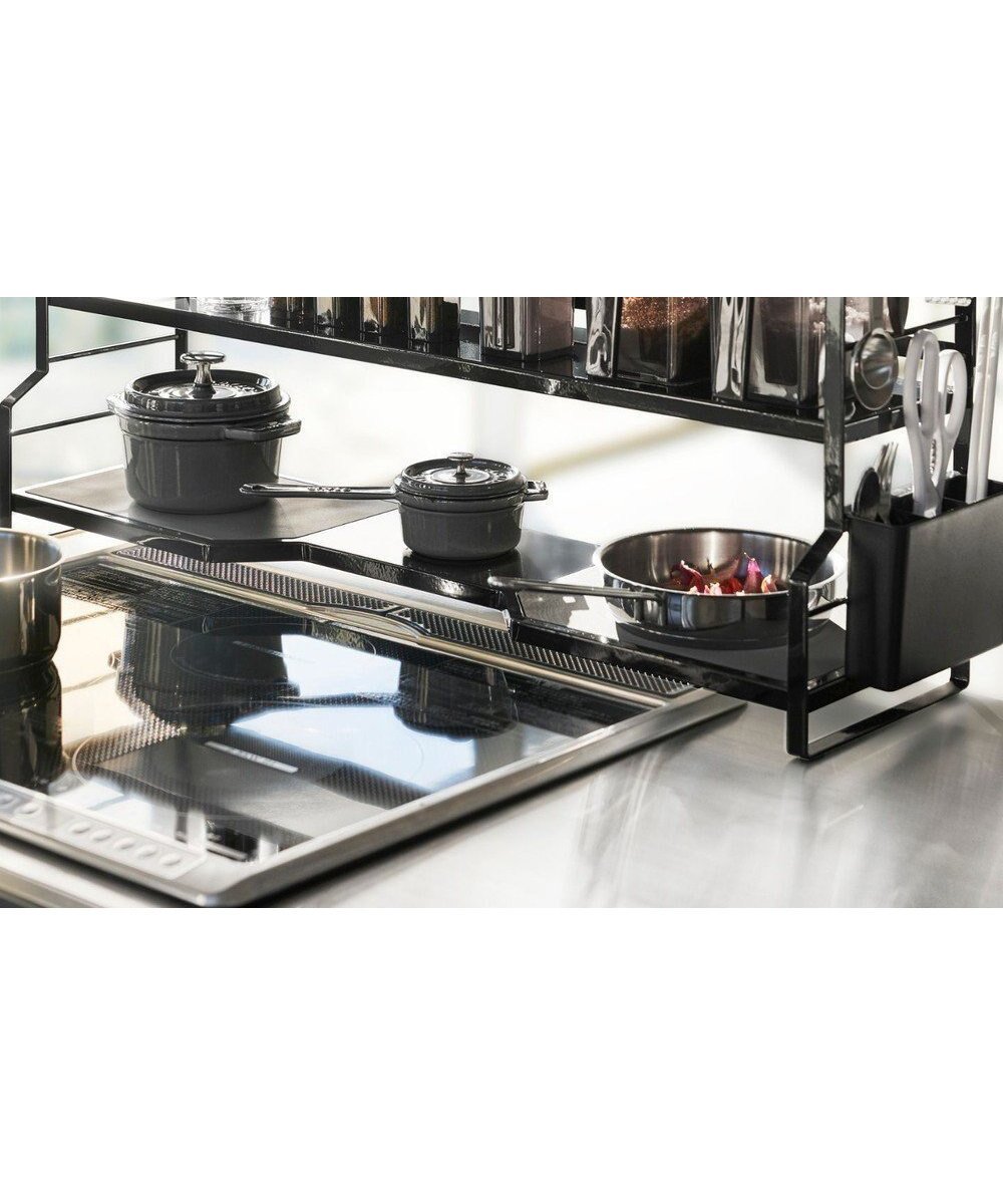 【タワー/tower】のコンロ奥ラック 3段 タワー ブラック インテリア・キッズ・メンズ・レディースファッション・服の通販 founy(ファニー) 　ファッション　Fashion　レディースファッション　Fashion for Women　ポケット　Pocket, Pocket Detail　ブラック|ID: prp329100004670915 ipo3291000000034277253