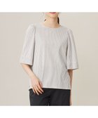 【自由区/JIYU-KU】の【洗える】リヨセルコットンストライプ カットソー オフ×スレート|ID: prp329100004670938 ipo3291000000033767798