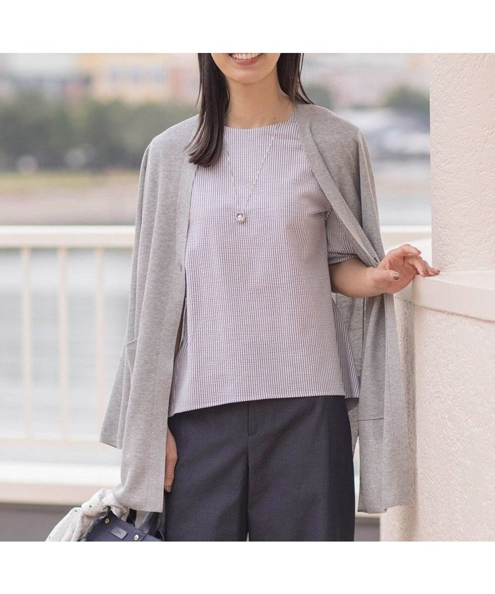 【ジェイ プレス/J.PRESS】の【洗える】Vis/Peスパーク ミディ丈 カーディガン インテリア・キッズ・メンズ・レディースファッション・服の通販 founy(ファニー) https://founy.com/ ファッション Fashion レディースファッション Fashion for Women トップス・カットソー Cut & Sew Tops カーディガン・羽織り Layered Style Cardigans 春 Spring 洗える Machine Washable カーディガン Cardigan, Knitwear シンプル Simple, Minimal スリット Slit, Slit Detail ドレープ Drape, Draping Fabric ロング Long, Long-Length S/S・春夏 SS, Spring/Summer, Warm Season おすすめ Recommended / Our Picks 夏 Summer エレガント 上品 Elegant |ID: prp329100004670968 ipo3291000000034279166