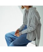【アイシービー/iCB】の【接触冷感・洗える】 キュプラローンストライプ シャツ ブラックストライプ系|ID: prp329100004670972 ipo3291000000033767957