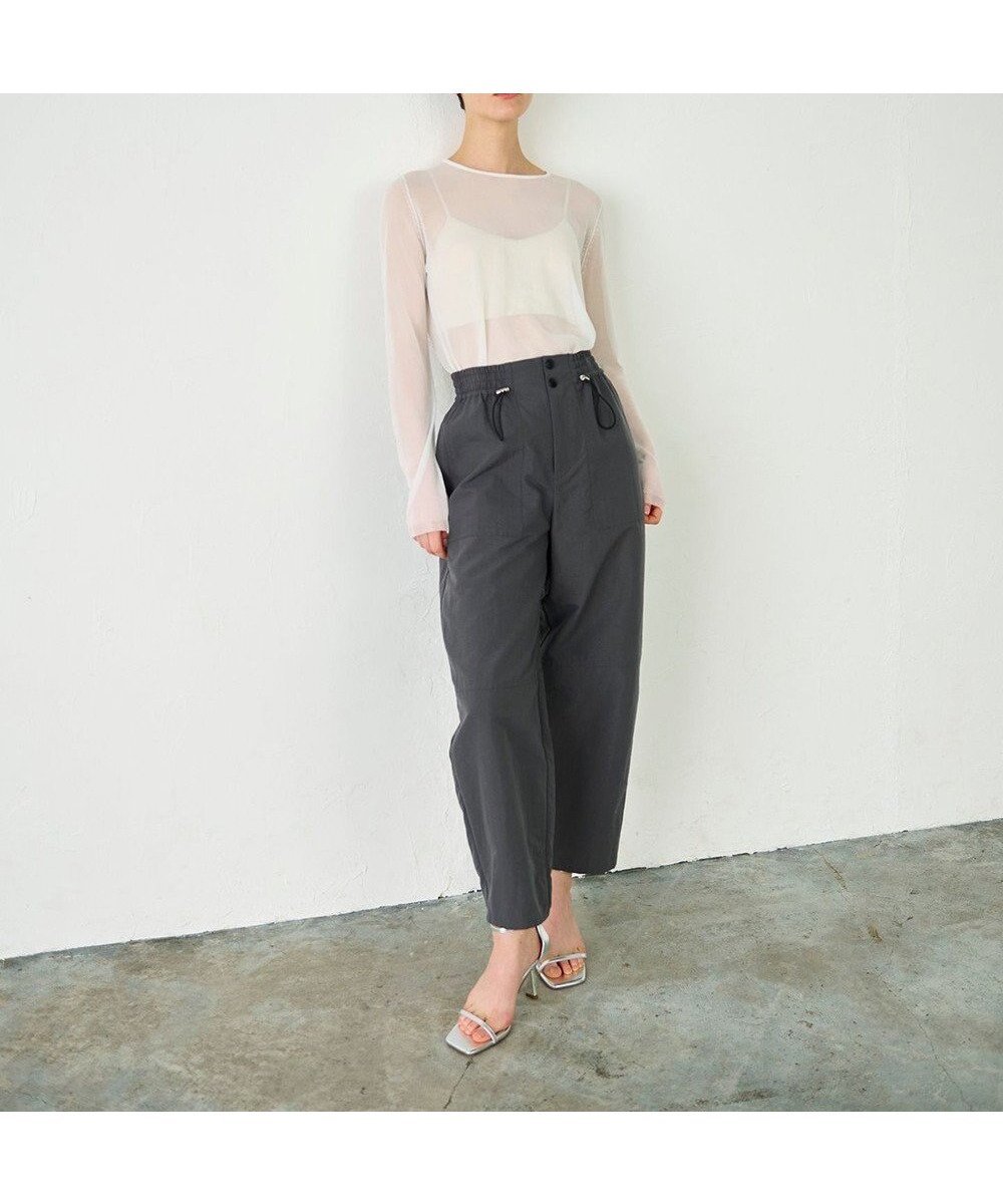 【グレース コンチネンタル/GRACE CONTINENTAL】のライトイージーパンツ インテリア・キッズ・メンズ・レディースファッション・服の通販 founy(ファニー) 　ファッション　Fashion　レディースファッション　Fashion for Women　パンツ　Pants & Trousers　ギャザー　Gathered, Ruffled　タフタ　Taffeta, Structured Fabric　今季　This Season, Current Season　夏　Summer　春　Spring　S/S・春夏　SS, Spring/Summer, Warm Season　グレー|ID: prp329100004670974 ipo3291000000033767965