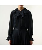 【グレース コンチネンタル/GRACE CONTINENTAL】のシアーラッフルカラーブラウス ブラック|ID: prp329100004670989 ipo3291000000033768020