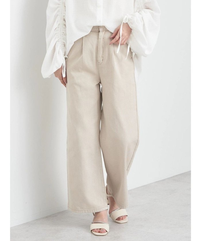 【アースミュージックアンドエコロジー/earth music&ecology】のワンタックデザイン製品染めカラーパンツ インテリア・キッズ・メンズ・レディースファッション・服の通販 founy(ファニー) https://founy.com/ ファッション Fashion レディースファッション Fashion for Women パンツ Pants & Trousers ポケット Pocket, Pocket Detail ユーズド Used, Vintage-Look ワイド Wide, Wide Fit 夏 Summer 春 Spring S/S・春夏 SS, Spring/Summer, Warm Season |ID: prp329100004671050 ipo3291000000034279685