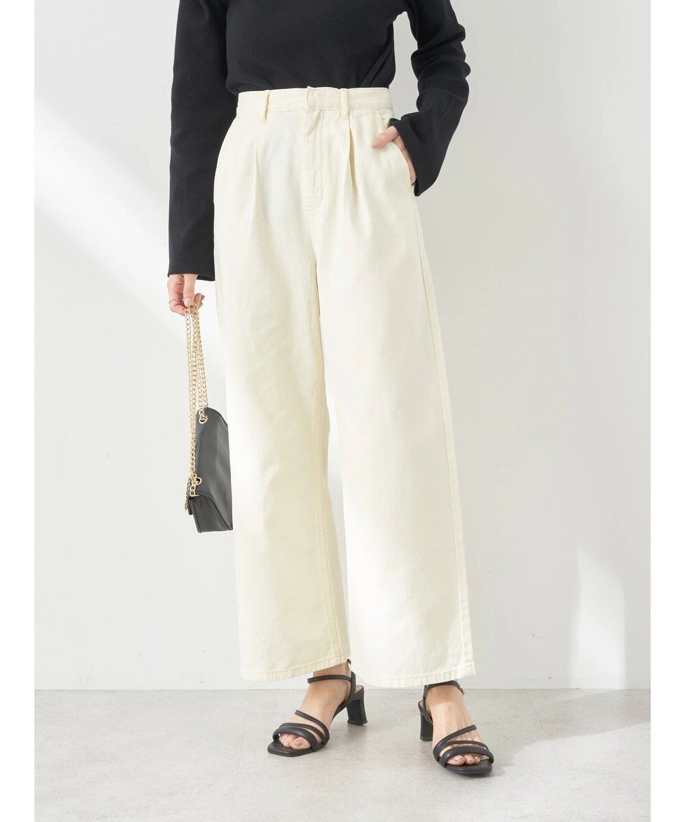 【アースミュージックアンドエコロジー/earth music&ecology】のワンタックデザイン製品染めカラーパンツ インテリア・キッズ・メンズ・レディースファッション・服の通販 founy(ファニー) ファッション Fashion レディースファッション Fashion for Women パンツ Pants & Trousers ポケット Pocket, Pocket Detail ユーズド Used, Vintage-Look ワイド Wide, Wide Fit 夏 Summer 春 Spring S/S・春夏 SS, Spring/Summer, Warm Season Light Yellow|ID: prp329100004671050 ipo3291000000034279688