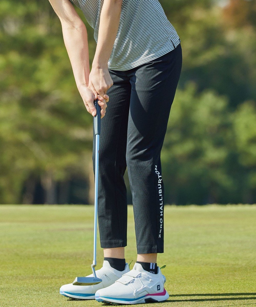 【ゼロハリバートン/ZERO HALLIBURTON】のサマーシアサッカーパンツ 82838 W4S7aレディースゴルフ インテリア・キッズ・メンズ・レディースファッション・服の通販 founy(ファニー) 　ファッション　Fashion　レディースファッション　Fashion for Women　パンツ　Pants & Trousers　おすすめ　Recommended / Our Picks　ゴルフ　Golf　スタイリッシュ　Stylish, Fashionable　ストレッチ　Stretch, Stretchy Fabric　夏　Summer　S/S・春夏　SS, Spring/Summer, Warm Season　A/W・秋冬　Autumn/Winter　ブラック|ID: prp329100004671054 ipo3291000000034279724