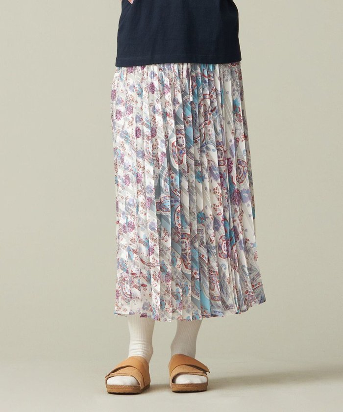 【ジェイプレスヨークストリート/J.PRESS YORK STREET】の【WOMEN】プリーツスカート インテリア・キッズ・メンズ・レディースファッション・服の通販 founy(ファニー) https://founy.com/ ファッション Fashion レディースファッション Fashion for Women スカート Skirts プリーツスカート / 上品フェミニンスタイル Pleated Skirts おすすめ Recommended / Our Picks エレガント 上品 Elegant サテン Satin, Glossy Fabric スウェット / スエット Sweatshirt, Sweatwear ストライプ Stripe, Striped Pattern プリント Print, Printed Pattern プリーツ Pleats, Pleated 夏 Summer 春 Spring S/S・春夏 SS, Spring/Summer, Warm Season 無地 Plain, Solid Color |ID: prp329100004671074 ipo3291000000033768291