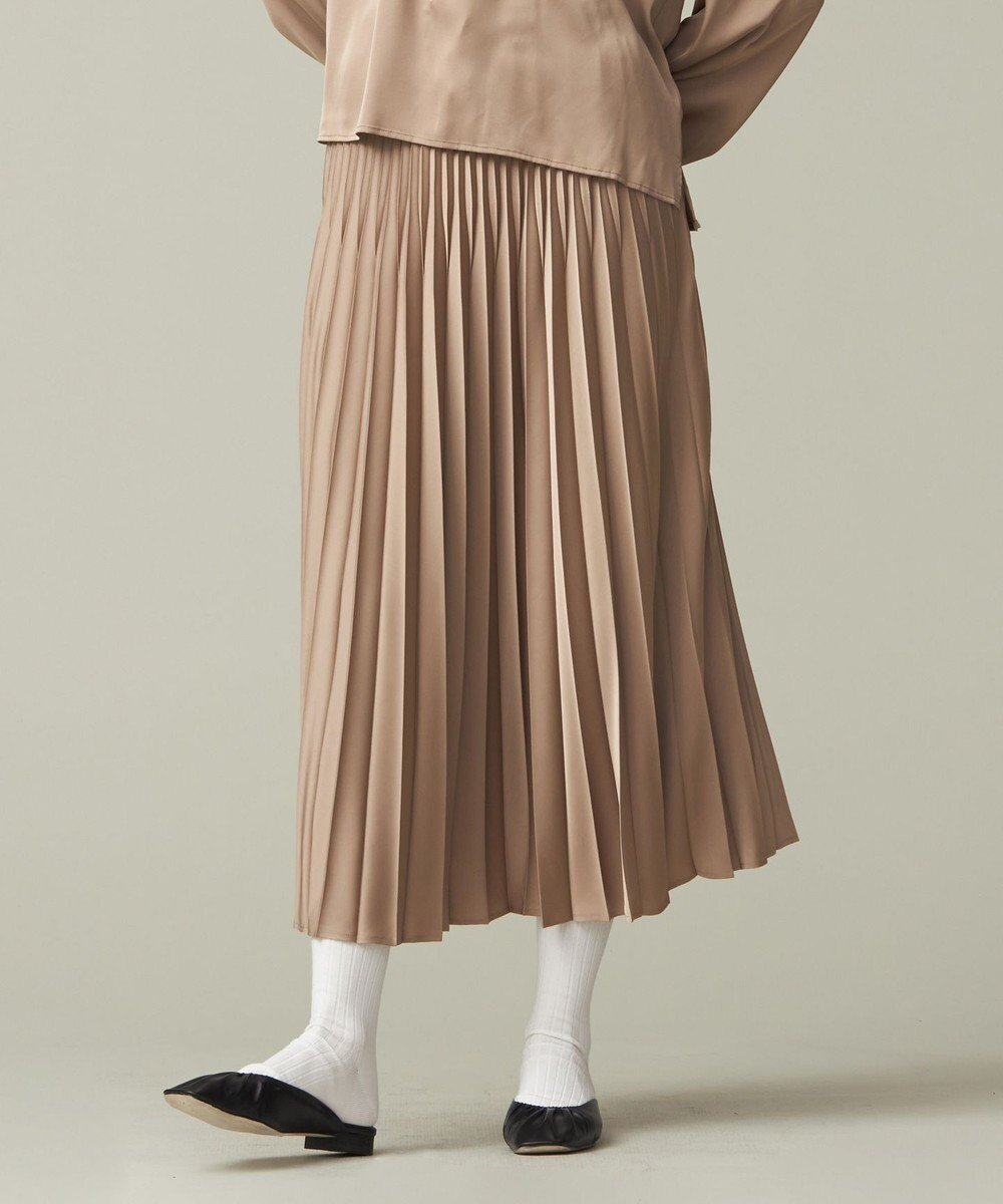 【ジェイプレスヨークストリート/J.PRESS YORK STREET】の【WOMEN】プリーツスカート インテリア・キッズ・メンズ・レディースファッション・服の通販 founy(ファニー) 　ファッション　Fashion　レディースファッション　Fashion for Women　スカート　Skirts　プリーツスカート / 上品フェミニンスタイル　Pleated Skirts　おすすめ　Recommended / Our Picks　エレガント 上品　Elegant　サテン　Satin, Glossy Fabric　スウェット / スエット　Sweatshirt, Sweatwear　ストライプ　Stripe, Striped Pattern　プリント　Print, Printed Pattern　プリーツ　Pleats, Pleated　夏　Summer　春　Spring　S/S・春夏　SS, Spring/Summer, Warm Season　無地　Plain, Solid Color　ブラウン系|ID: prp329100004671074 ipo3291000000033768295