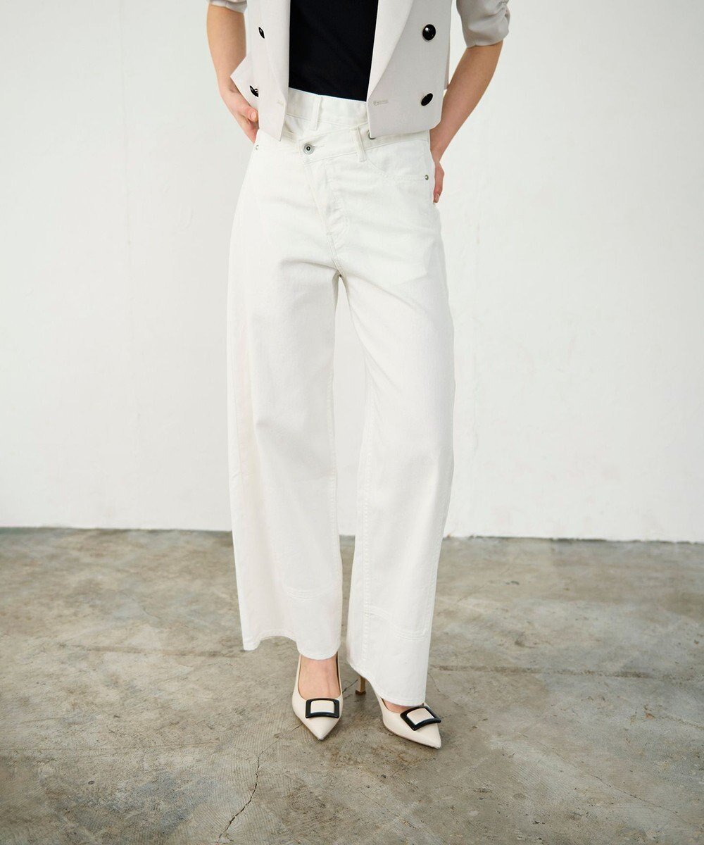 【グレース コンチネンタル/GRACE CONTINENTAL】のラップデニムパンツ 人気、トレンドファッション・服の通販 founy(ファニー) 　ファッション　Fashion　レディースファッション　Fashion for Women　パンツ　Pants & Trousers　デニムパンツ・ジーンズ・美脚デニム　Denim Jeans & Pants　インディゴ　Indigo Denim　ストレート　Straight, Straight Cut　デニム　Denim, Jeans Material　パッチワーク　Patchwork, Mixed Fabric　フロント　Front, Front Design　モノトーン　Monotone, Black and White　ラップ　Wrap, Wrap Design　ワイド　Wide, Wide Fit　今季　This Season, Current Season　夏　Summer　春　Spring　S/S・春夏　SS, Spring/Summer, Warm Season　 other-1|ID: prp329100004671092 ipo3291000000034278747