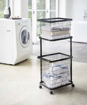 【タワー/tower】のランドリーワゴン+バスケット タワー ブラック 人気、トレンドファッション・服の通販 founy(ファニー) ファッション Fashion レディースファッション Fashion for Women シンプル Simple, Minimal スタイリッシュ Stylish, Fashionable バスケット Basket, Basket Bag |ID:prp329100004671125