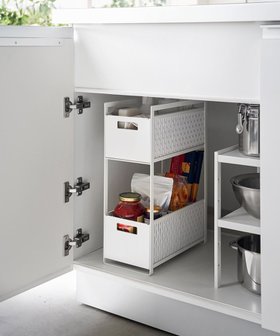 【タワー/tower】のシンク下収納バスケット タワー 2段 ホワイト 人気、トレンドファッション・服の通販 founy(ファニー) ファッション Fashion レディースファッション Fashion for Women バスケット Basket, Basket Bag |ID:prp329100004671154