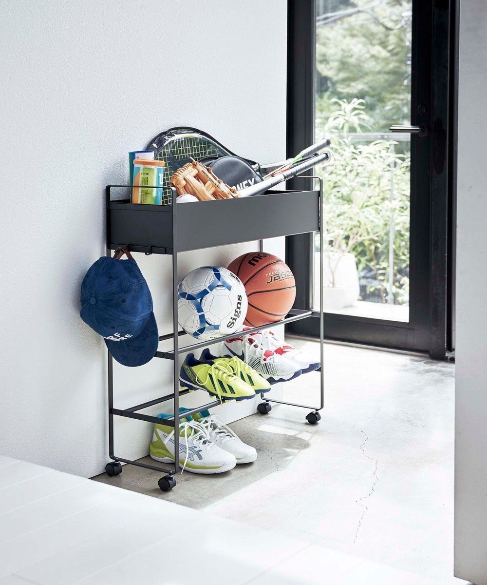 【タワー/tower】のキャスター付き 玄関収納ラック タワー ブラック 人気、トレンドファッション・服の通販 founy(ファニー) ファッション Fashion レディースファッション Fashion for Women other-1|ID: prp329100004671161 ipo3291000000034280427