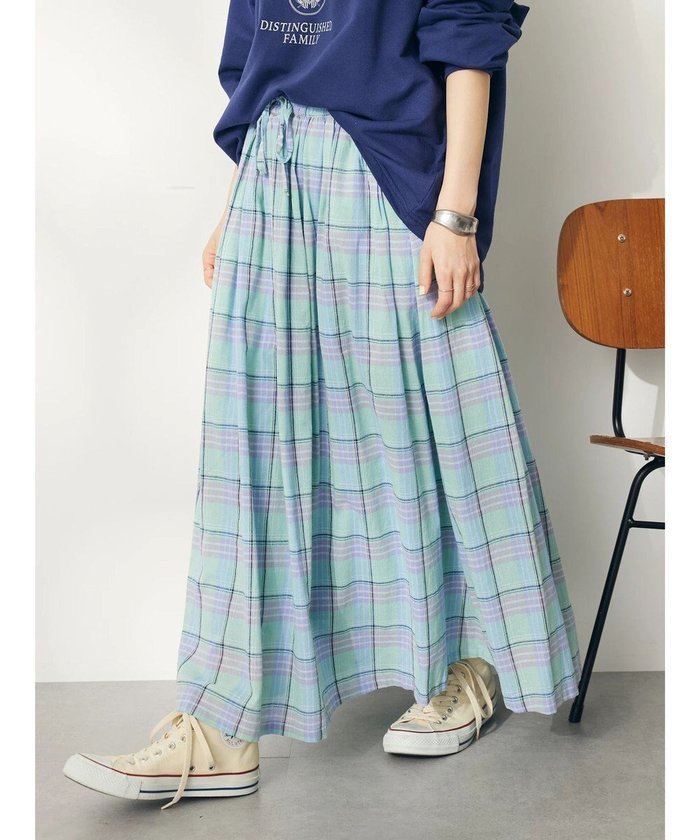 【クラフトスタンダードブティック/CRAFT STANDARD BOUTIQUE】のチェックギャザーロングスカート インテリア・キッズ・メンズ・レディースファッション・服の通販 founy(ファニー) https://founy.com/ ファッション Fashion レディースファッション Fashion for Women スカート Skirts ロングスカート Long Skirts / Maxi & Midi Skirts 2024年 2024 2024春夏・S/S Spring/Summer 2024 SS24 おすすめ Recommended / Our Picks ギャザー Gathered, Ruffled チェック Check, Plaid, Tartan フェミニン Feminine, Girly ポケット Pocket, Pocket Detail リボン Ribbon, Bow 夏 Summer 春 Spring S/S・春夏 SS, Spring/Summer, Warm Season |ID: prp329100004671204 ipo3291000000034280640