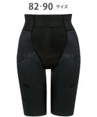 【ウィング/Wing】のガードル ウエストのハミ肉すっきり おなか押さえ ヒップアップ 少し高めのウエスト丈 【ハミデンヌ】 吸汗速乾性(身生地部) ロング丈 KQ2885 ウイング/ワコール ブラック|ID: prp329100004671232 ipo3291000000034280801