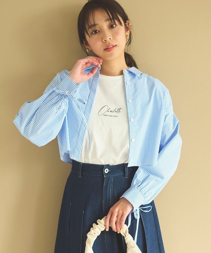 【フェルゥ/Feroux】の【ONWARD CROSSET MAG掲載・2WAY】リボンクロップド シャツ インテリア・キッズ・メンズ・レディースファッション・服の通販 founy(ファニー) https://founy.com/ ファッション Fashion レディースファッション Fashion for Women トップス・カットソー Cut & Sew Tops シャツ・ブラウス・オフィスカジュアル Elegant Blouses & Button-Ups インナー Innerwear シンプル Simple, Minimal トレンド Trend, Trending Now リボン Ribbon, Bow 今季 This Season, Current Season 夏 Summer 春 Spring S/S・春夏 SS, Spring/Summer, Warm Season 雑誌 Magazine, Fashion Magazine |ID: prp329100004671237 ipo3291000000034757636