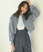 【フェルゥ/Feroux】の【ONWARD CROSSET MAG掲載・2WAY】リボンクロップド シャツ ネイビー系2|ID: prp329100004671237 ipo3291000000034757639