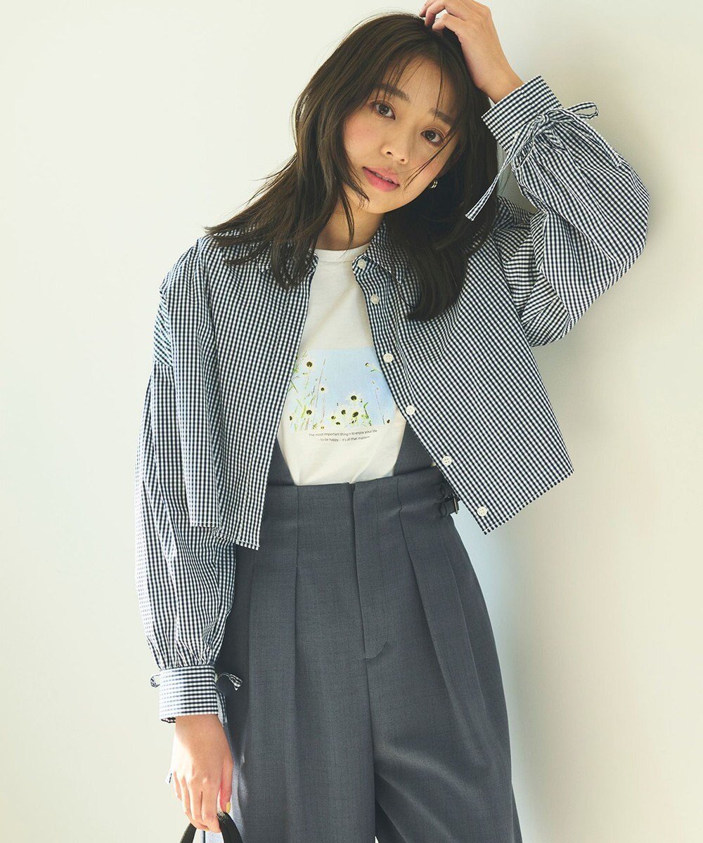 【フェルゥ/Feroux】の【ONWARD CROSSET MAG掲載・2WAY】リボンクロップド シャツ インテリア・キッズ・メンズ・レディースファッション・服の通販 founy(ファニー) ファッション Fashion レディースファッション Fashion for Women トップス・カットソー Cut & Sew Tops シャツ・ブラウス・オフィスカジュアル Elegant Blouses & Button-Ups インナー Innerwear シンプル Simple, Minimal トレンド Trend, Trending Now リボン Ribbon, Bow 今季 This Season, Current Season 夏 Summer 春 Spring S/S・春夏 SS, Spring/Summer, Warm Season 雑誌 Magazine, Fashion Magazine ネイビー系2|ID: prp329100004671237 ipo3291000000034757639