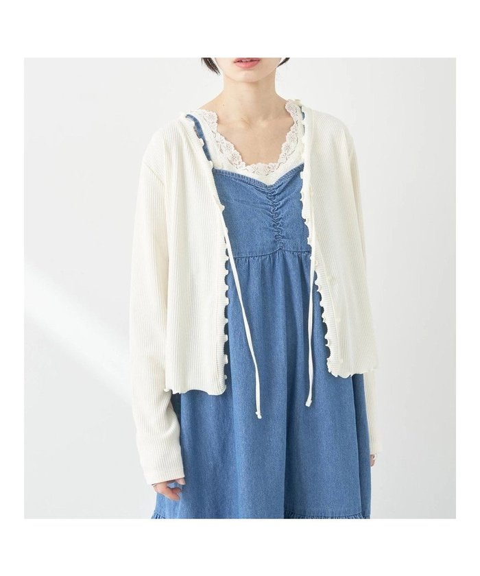 【アースミュージックアンドエコロジー/earth music&ecology】のフリルデザインリボンカーディガン インテリア・キッズ・メンズ・レディースファッション・服の通販 founy(ファニー) https://founy.com/ ファッション Fashion レディースファッション Fashion for Women トップス・カットソー Cut & Sew Tops カーディガン・羽織り Layered Style Cardigans カーディガン Cardigan, Knitwear コンパクト Compact, Small Size バランス Balance, Style Balance フリル Frill, Ruffle フロント Front, Front Design ポケット Pocket, Pocket Detail リボン Ribbon, Bow 夏 Summer 春 Spring S/S・春夏 SS, Spring/Summer, Warm Season |ID: prp329100004671238 ipo3291000000034280824