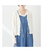 【アースミュージックアンドエコロジー/earth music&ecology】のフリルデザインリボンカーディガン Off White|ID: prp329100004671238 ipo3291000000034280825