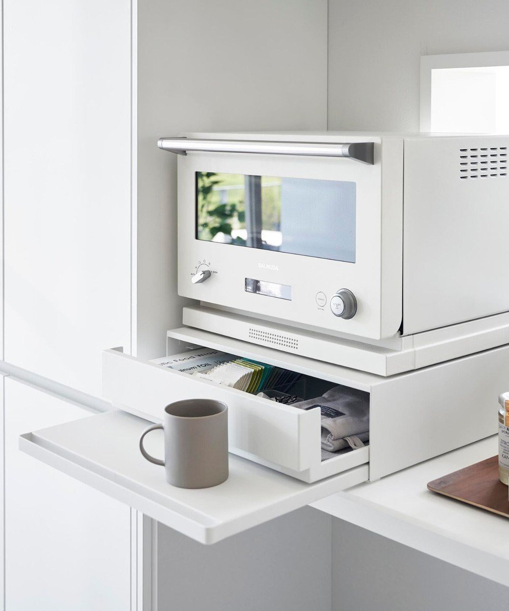 【タワー/tower】のツーウェイ キッチン家電下引き出し スライドテーブル タワー ホワイト 人気、トレンドファッション・服の通販 founy(ファニー) ファッション Fashion レディースファッション Fashion for Women テーブル Table, Dining Table ラップ Wrap, Wrap Design other-1|ID: prp329100004671253 ipo3291000000034280929