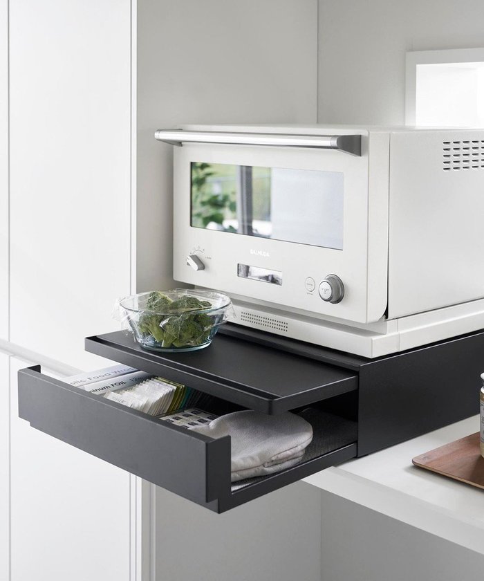 【タワー/tower】のツーウェイ キッチン家電下引き出し スライドテーブル タワー ブラック インテリア・キッズ・メンズ・レディースファッション・服の通販 founy(ファニー) https://founy.com/ ファッション Fashion レディースファッション Fashion for Women テーブル Table, Dining Table ラップ Wrap, Wrap Design |ID: prp329100004671254 ipo3291000000034280931