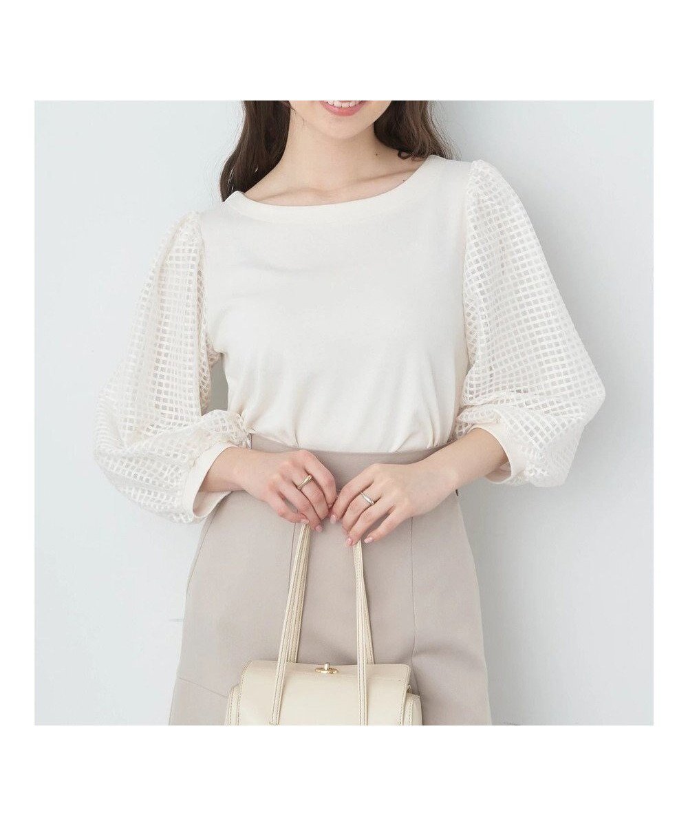 【アースミュージックアンドエコロジー/earth music&ecology】のシアーチェックスリーブプルオーバー 人気、トレンドファッション・服の通販 founy(ファニー)  ファッション Fashion レディースファッション Fashion for Women トップス・カットソー Cut & Sew Tops シャツ・ブラウス・オフィスカジュアル Elegant Blouses & Button-Ups ロングTシャツ・Tシャツ Longline T-Shirts & Tees カジュアルプルオーバー・ニットトップス Pullovers & Knit Tops / Casual Pullovers カットソー・ベーシックTシャツ Cut-and-Sewn Tops / Stretch Tees & Basics カットソー Cut and Sewn Top ガーリー Girly, Feminine Style スリーブ Sleeve, Long Sleeve / Short Sleeve フェミニン Feminine, Girly フォルム Silhouette, Form ポケット Pocket, Pocket Detail 夏 Summer 春 Spring S/S・春夏 SS, Spring/Summer, Warm Season  other-1|ID: prp329100004671301 ipo3291000000034281125