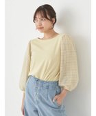 【アースミュージックアンドエコロジー/earth music&ecology】のシアーチェックスリーブプルオーバー 人気、トレンドファッション・服の通販 founy(ファニー) ファッション Fashion レディースファッション Fashion for Women トップス・カットソー Cut & Sew Tops シャツ・ブラウス・オフィスカジュアル Elegant Blouses & Button-Ups ロングTシャツ・Tシャツ Longline T-Shirts & Tees カジュアルプルオーバー・ニットトップス Pullovers & Knit Tops / Casual Pullovers カットソー・ベーシックTシャツ Cut-and-Sewn Tops / Stretch Tees & Basics カットソー Cut and Sewn Top ガーリー Girly, Feminine Style スリーブ Sleeve, Long Sleeve / Short Sleeve フェミニン Feminine, Girly フォルム Silhouette, Form ポケット Pocket, Pocket Detail 夏 Summer 春 Spring S/S・春夏 SS, Spring/Summer, Warm Season thumbnail Light Yellow|ID: prp329100004671301 ipo3291000000034281128