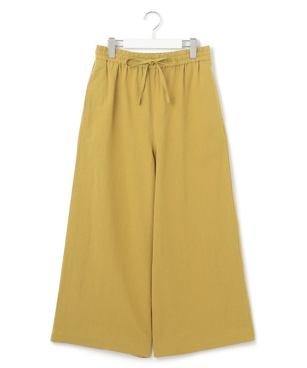 【ジェイプレスヨークストリート/J.PRESS YORK STREET】の【WOMEN】ワンウォッシュリネンコットン ワイドパンツ インテリア・キッズ・メンズ・レディースファッション・服の通販 founy(ファニー) 　ファッション　Fashion　レディースファッション　Fashion for Women　パンツ　Pants & Trousers　春　Spring　サンダル　Sandals, Summer Shoes　ショート　Short, Short Length　スニーカー　Sneakers, Trainers　タンク　Tank Top, Sleeveless Top　ポケット　Pocket, Pocket Detail　リネン　Linen, Linen Fabric　リラックス　Relax, Relaxed Fit　ワイド　Wide, Wide Fit　S/S・春夏　SS, Spring/Summer, Warm Season　夏　Summer　イエロー系|ID: prp329100004671307 ipo3291000000033769268