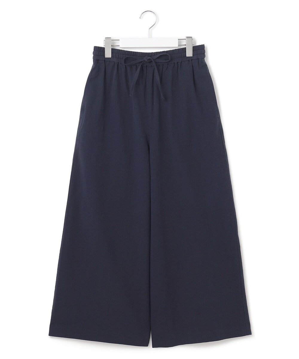 【ジェイプレスヨークストリート/J.PRESS YORK STREET】の【WOMEN】ワンウォッシュリネンコットン ワイドパンツ インテリア・キッズ・メンズ・レディースファッション・服の通販 founy(ファニー) 　ファッション　Fashion　レディースファッション　Fashion for Women　パンツ　Pants & Trousers　春　Spring　サンダル　Sandals, Summer Shoes　ショート　Short, Short Length　スニーカー　Sneakers, Trainers　タンク　Tank Top, Sleeveless Top　ポケット　Pocket, Pocket Detail　リネン　Linen, Linen Fabric　リラックス　Relax, Relaxed Fit　ワイド　Wide, Wide Fit　S/S・春夏　SS, Spring/Summer, Warm Season　夏　Summer　ネイビー系|ID: prp329100004671307 ipo3291000000033769269