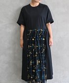 【ムーク/muuc】の〈遠州織物の工場で織られた上質なコットン生地〉〈オーガニックコットン〉〈チュール素材に刺繍〉筆記帳刺繍ワンピースドレス ブラック|ID: prp329100004671361 ipo3291000000034281252