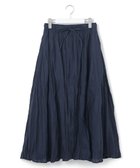【ジェイプレスヨークストリート/J.PRESS YORK STREET】の【WOMEN】クリンクルフレアギャザー スカート ネイビー系|ID: prp329100004671484 ipo3291000000033770161