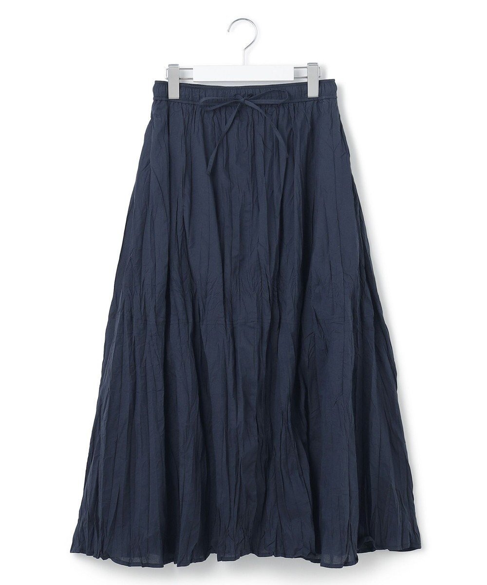 【ジェイプレスヨークストリート/J.PRESS YORK STREET】の【WOMEN】クリンクルフレアギャザー スカート インテリア・キッズ・メンズ・レディースファッション・服の通販 founy(ファニー) 　ファッション　Fashion　レディースファッション　Fashion for Women　スカート　Skirts　春　Spring　ショート　Short, Short Length　S/S・春夏　SS, Spring/Summer, Warm Season　おすすめ　Recommended / Our Picks　夏　Summer　旅行　Travel　エレガント 上品　Elegant　ネイビー系|ID: prp329100004671484 ipo3291000000033770161