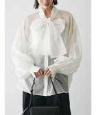 【グリーンパークス/Green Parks】のAnriettMusee シアーボウタイブラウス Off White|ID: prp329100004671510 ipo3291000000033770293
