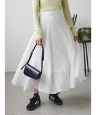 【グリーンパークス/Green Parks】のAnriettMusee ドットフレアーロングスカート Off White|ID: prp329100004671537 ipo3291000000034281010