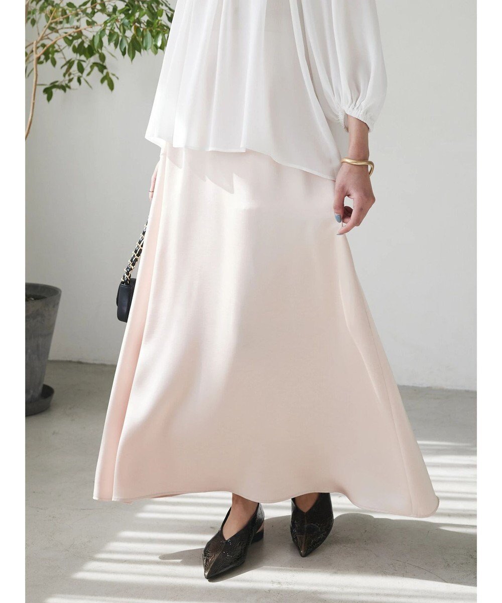 【グリーンパークス/Green Parks】のAnriettMusee サテンナロースカート インテリア・キッズ・メンズ・レディースファッション・服の通販 founy(ファニー) ファッション Fashion レディースファッション Fashion for Women スカート Skirts エレガント 上品 Elegant 春 Spring サテン Satin, Glossy Fabric シンプル Simple, Minimal スリット Slit, Slit Detail フランス France, French ポケット Pocket, Pocket Detail ロング Long, Long-Length S/S・春夏 SS, Spring/Summer, Warm Season 夏 Summer ビジネス 仕事 通勤 Business / Work / Commuting Pink Beige|ID: prp329100004671540 ipo3291000000034281015