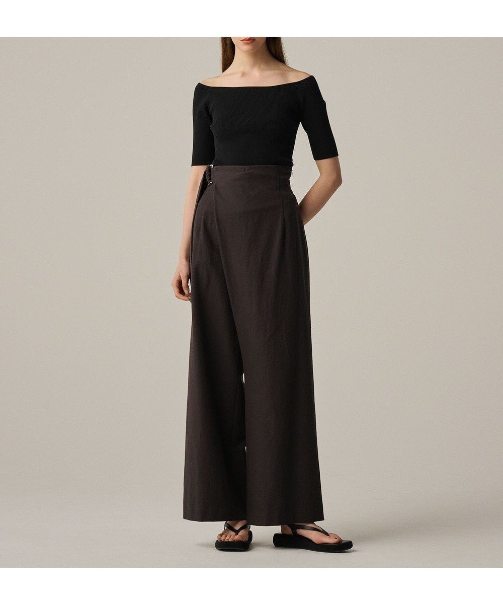 【アンクレイヴ/uncrave】の【手洗い可】コットンリネンツイル パンツ(uncrave WHITE) インテリア・キッズ・メンズ・レディースファッション・服の通販 founy(ファニー) 　ファッション　Fashion　レディースファッション　Fashion for Women　パンツ　Pants & Trousers　春　Spring　シンプル　Simple, Minimal　セットアップ　Set-Up, Coordinated Outfit　雑誌　Magazine, Fashion Magazine　タンブラー　Tumbler, Travel Mug　ツイル　Twist, Twisted Detail　フロント　Front, Front Design　リネン　Linen, Linen Fabric　S/S・春夏　SS, Spring/Summer, Warm Season　夏　Summer　ブラウングレー|ID: prp329100004671549 ipo3291000000034281049