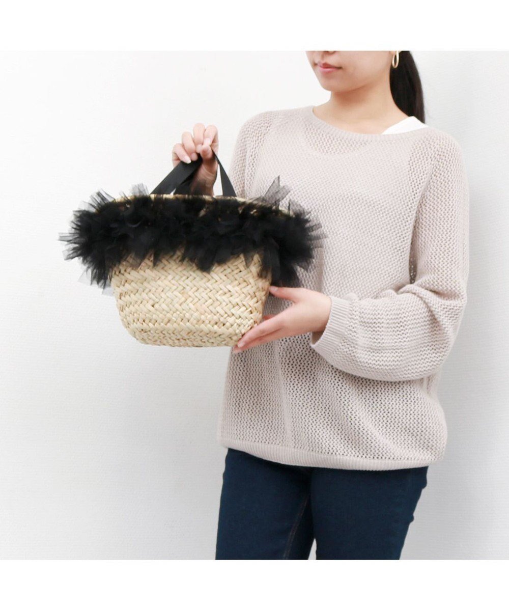 【アンビリオン/UNBILLION】のカカトゥ kakatoo / チュールフリンジカゴバッグ 人気、トレンドファッション・服の通販 founy(ファニー) 　ファッション　Fashion　レディースファッション　Fashion for Women　バッグ　Bags　巾着　Drawstring Bag, Kinchaku　シンプル　Simple, Minimal　財布　Wallet, Purse　ハンド　Hand, Handmade　バレエ　Ballet, Ballet Style　フェミニン　Feminine, Girly　フリル　Frill, Ruffle　ポケット　Pocket, Pocket Detail　再入荷　Restock / Back in Stock　 other-1|ID: prp329100004671585 ipo3291000000034778903