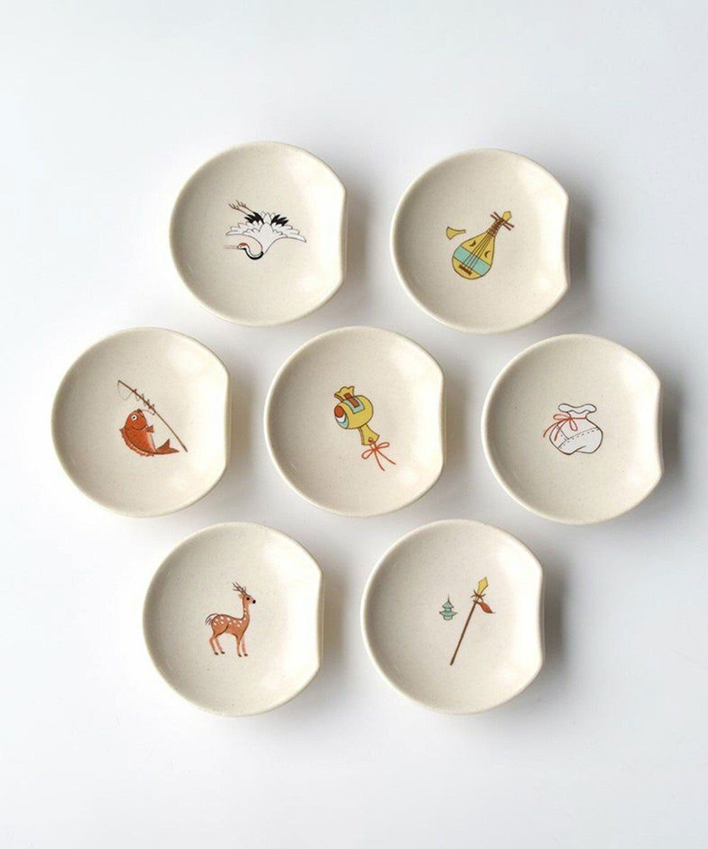 【たち吉/TACHIKICHI】の【たち吉】七福 箸置〈7個〉 美濃焼 インテリア・キッズ・メンズ・レディースファッション・服の通販 founy(ファニー) 　ファッション　Fashion　レディースファッション　Fashion for Women　皿　Plate, Dish　キナリ|ID: prp329100004671608 ipo3291000000034255890