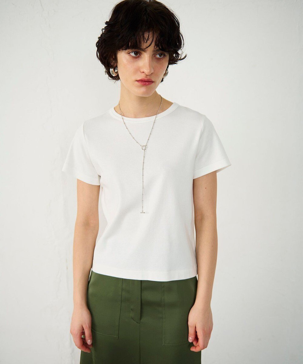 【グレース コンチネンタル/GRACE CONTINENTAL】のフライスコンパクトトップ 人気、トレンドファッション・服の通販 founy(ファニー) 　ファッション　Fashion　レディースファッション　Fashion for Women　トップス・カットソー　Cut & Sew Tops　シャツ・ブラウス・オフィスカジュアル　Elegant Blouses & Button-Ups　ロングTシャツ・Tシャツ　Longline T-Shirts & Tees　カットソー・ベーシックTシャツ　Cut-and-Sewn Tops / Stretch Tees & Basics　インナー　Innerwear　春　Spring　カットソー　Cut and Sewn Top　コンパクト　Compact, Small Size　サテン　Satin, Glossy Fabric　シンプル　Simple, Minimal　ジャケット　Jacket, Outerwear　ストレッチ　Stretch, Stretchy Fabric　スペシャル　Special, Limited Edition　パターン　Pattern, Design Print　ベーシック　Basic, Essential　リボン　Ribbon, Bow　S/S・春夏　SS, Spring/Summer, Warm Season　夏　Summer　 other-1|ID: prp329100004671618 ipo3291000000033770723