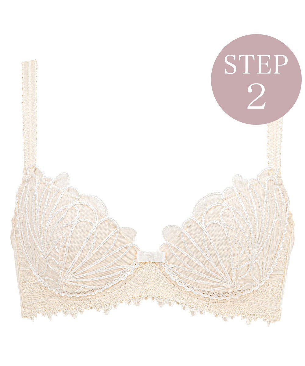 【ブラデリス ニューヨーク/BRADELIS New York】の【BRADELIS New York / 育乳補整ブラ・STEP2 寄せる】ローズステップ2ブラ24S1 脇高設計でスッキリ補正 インテリア・キッズ・メンズ・レディースファッション・服の通販 founy(ファニー) 　ファッション　Fashion　レディースファッション　Fashion for Women　アンダー　Underwear Essentials　春　Spring　シルバー　Silver, Metallic Silver　バランス　Balance, Style Balance　フロント　Front, Front Design　ブラジャー　Bra, Lingerie　ポケット　Pocket, Pocket Detail　モチーフ　Motif, Design Theme　ラップ　Wrap, Wrap Design　リボン　Ribbon, Bow　レース　Lace, Lace Fabric　ローズ　Rose, Rose Motif　ワイヤー　Wire, Wired Bra　S/S・春夏　SS, Spring/Summer, Warm Season　おすすめ　Recommended / Our Picks　夏　Summer　アイボリー|ID: prp329100004671648 ipo3291000000034284487