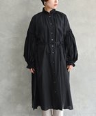 【ムーク/muuc】の〈コットン100%強撚糸〉〈2WAY〉〈遠州織物の工場で織られた上質な生地〉〈シースルー〉〈ドライタッチ〉コットンドビーギャザー 羽織り&ワンピースドレス ブラック|ID: prp329100004671660 ipo3291000000033770952