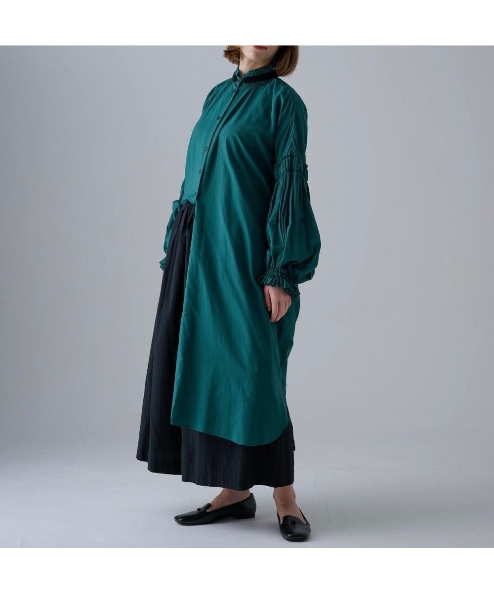 【ムーク/muuc】の〈コットン100%強撚糸〉〈2WAY〉〈遠州織物の工場で織られた上質な生地〉〈シースルー〉〈ドライタッチ〉コットンドビーギャザー 羽織り&ワンピースドレス インテリア・キッズ・メンズ・レディースファッション・服の通販 founy(ファニー) ファッション Fashion レディースファッション Fashion for Women ワンピース Dresses フォーマル・パーティードレス・結婚式用ドレス Elegant & Casual Dresses キャンバス Canvas, Canvas Fabric ギャザー Gathered, Ruffled クラシック Classic, Timeless Style シアー Sheer, See-Through スタンド Stand Collar, Upright Stand ドレス Dress, One-Piece 手編み Hand-Knitted, Handmade Knit パターン Pattern, Design Print プリーツ Pleats, Pleated リラックス Relax, Relaxed Fit A/W・秋冬 Autumn/Winter S/S・春夏 SS, Spring/Summer, Warm Season 再入荷 Restock / Back in Stock 夏 Summer エレガント 上品 Elegant グリーン|ID: prp329100004671660 ipo3291000000034283631