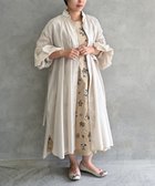 【ムーク/muuc】の〈コットン100%強撚糸〉〈2WAY〉〈遠州織物の工場で織られた上質な生地〉〈シースルー〉〈ドライタッチ〉コットンドビーギャザー 羽織り&ワンピースドレス ベージュ|ID: prp329100004671660 ipo3291000000034283632