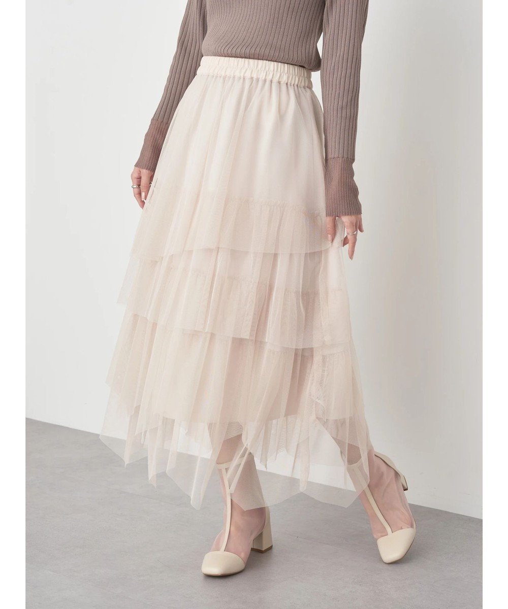 【アースミュージックアンドエコロジー/earth music&ecology】のランダムヘムチュールスカート インテリア・キッズ・メンズ・レディースファッション・服の通販 founy(ファニー) 　ファッション　Fashion　レディースファッション　Fashion for Women　スカート　Skirts　おすすめ　Recommended / Our Picks　シンプル　Simple, Minimal　ペチコート　Petticoat, Underskirt　ポケット　Pocket, Pocket Detail　夏　Summer　春　Spring　S/S・春夏　SS, Spring/Summer, Warm Season　Light Beige|ID: prp329100004671682 ipo3291000000034283788