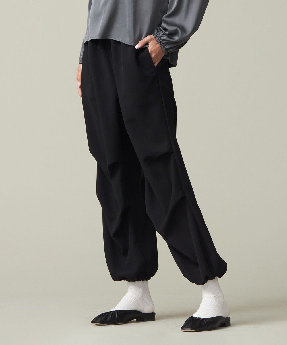 【ジェイプレスヨークストリート/J.PRESS YORK STREET】の【WOMEN】ジャージライクツイル ジョグパンツ インテリア・キッズ・メンズ・レディースファッション・服の通販 founy(ファニー) ファッション Fashion レディースファッション Fashion for Women パンツ Pants & Trousers おすすめ Recommended / Our Picks ジップ Zip, Zipper スピンドル Spindle, Drawcord ソックス Socks, Hosiery ポケット Pocket, Pocket Detail 夏 Summer 春 Spring S/S・春夏 SS, Spring/Summer, Warm Season ブラック系|ID: prp329100004671703 ipo3291000000034515481