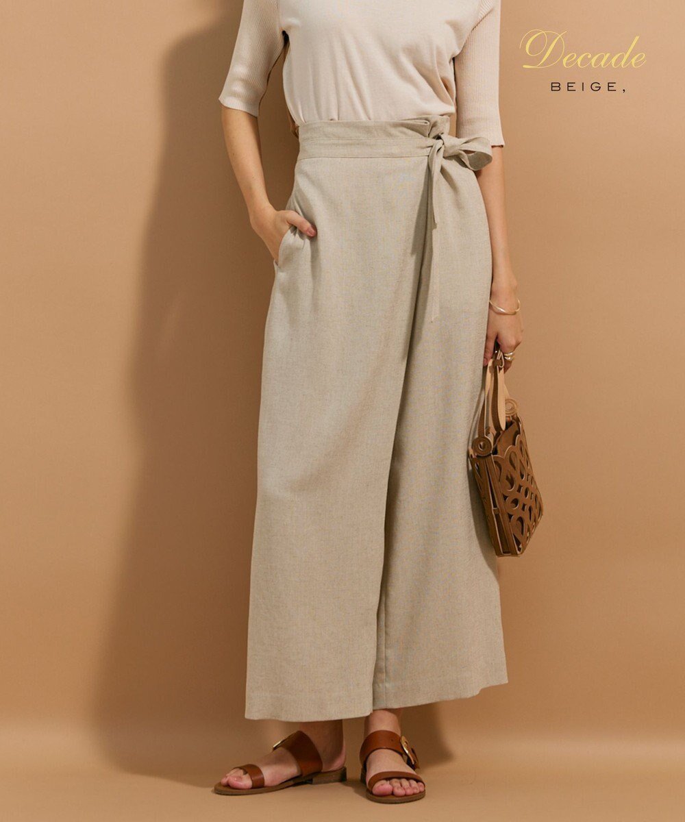 【ベイジ,/BEIGE,】のCAROLE / デザインパンツ インテリア・キッズ・メンズ・レディースファッション・服の通販 founy(ファニー) 　ファッション　Fashion　レディースファッション　Fashion for Women　パンツ　Pants & Trousers　おすすめ　Recommended / Our Picks　ジャケット　Jacket, Outerwear　ストレッチ　Stretch, Stretchy Fabric　フロント　Front, Front Design　ワイド　Wide, Wide Fit　夏　Summer　春　Spring　S/S・春夏　SS, Spring/Summer, Warm Season　洗える　Machine Washable　ビジネス 仕事 通勤　Business / Work / Commuting　Sand|ID: prp329100004671714 ipo3291000000034283140