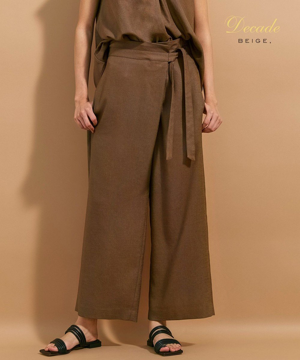 【ベイジ,/BEIGE,】のCAROLE / デザインパンツ インテリア・キッズ・メンズ・レディースファッション・服の通販 founy(ファニー) 　ファッション　Fashion　レディースファッション　Fashion for Women　パンツ　Pants & Trousers　おすすめ　Recommended / Our Picks　ジャケット　Jacket, Outerwear　ストレッチ　Stretch, Stretchy Fabric　フロント　Front, Front Design　ワイド　Wide, Wide Fit　夏　Summer　春　Spring　S/S・春夏　SS, Spring/Summer, Warm Season　洗える　Machine Washable　ビジネス 仕事 通勤　Business / Work / Commuting　Mocha|ID: prp329100004671714 ipo3291000000034283141