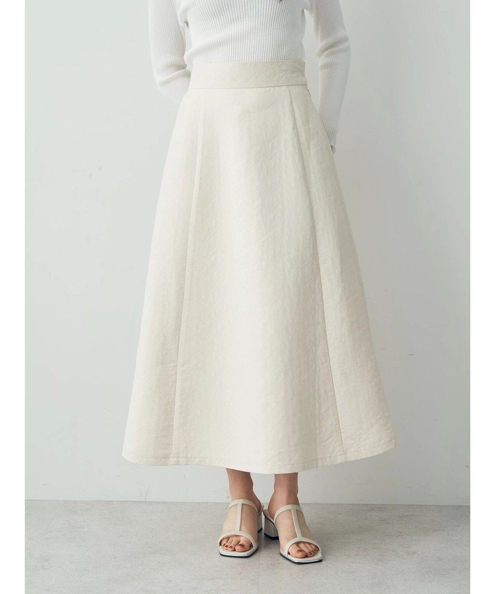 【イェッカ ヴェッカ/YECCA VECCA】のジオメ柄キルトジャガードスカート インテリア・キッズ・メンズ・レディースファッション・服の通販 founy(ファニー) ファッション Fashion レディースファッション Fashion for Women スカート Skirts エレガント 上品 Elegant フレア Flare, Flared ポケット Pocket, Pocket Detail 夏 Summer 春 Spring S/S・春夏 SS, Spring/Summer, Warm Season Ivory|ID: prp329100004671718 ipo3291000000034283147